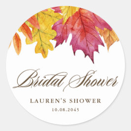 Möhippan Rustic Falling Löv höst Runt Klistermärke