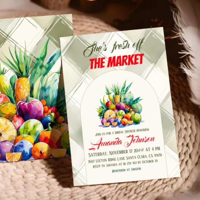 Möhippan Rustic Fresh off the Market Farm Inbjudningar (Skapare uppladdad)