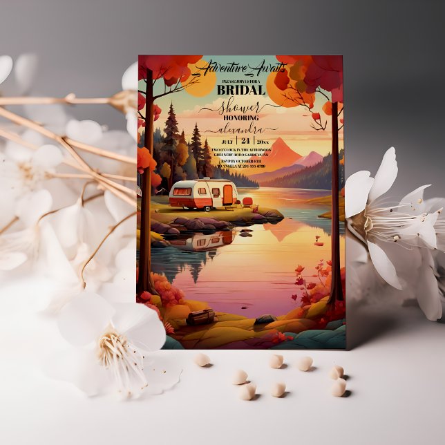 Möhippan Rustic Mountain WildblommBoho Inbjudningar (Skapare uppladdad)