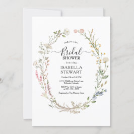 Möhippan Rustic Watercolor Wildblomma Vår Inbjudningar