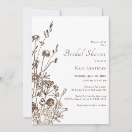 Möhippan Rustic Wildblomma Fall Inbjudningar