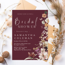 Möhippan Rustic Wildblomme Theme Burgundy