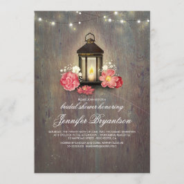 Möhippan Rustic Wood och Lantern Barn Inbjudningar