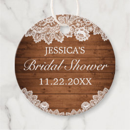 Möhippan Rustic Wood & White Snöre Gåvor Etiketter