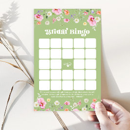 Möhippan Sage grönt wildblomma Bingo-spel