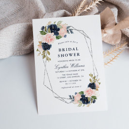 möhippan silver vid elegant marin och blommigt inbjudningar