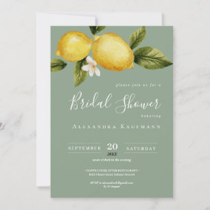 Möhippan Simple Italia Lemon Calligraphy Inbjudningar