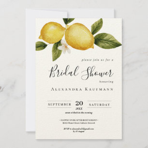 Möhippan Simple Italia Lemon Calligraphy Inbjudningar