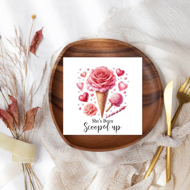 Möhippan Skalad med vattenfärg på iskräm Pappersservett (Skapare uppladdad)