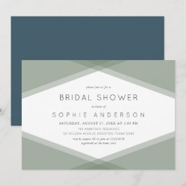 Möhippan Skivskiktad geometrisk och blå skiffer Inbjudningar