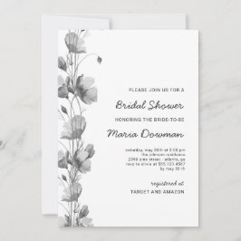 Möhippan snyggt vattencolor wildblommor inbjudningar