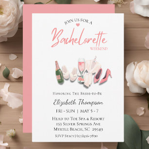 Möhippan Spa Bachelorette Helg Inbjudningar