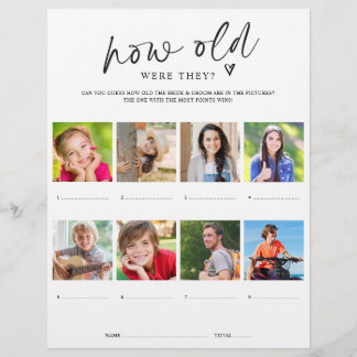 Möhippan spelade hur gamla de var med foton reklamblad