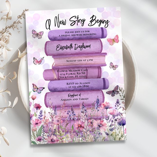 Möhippan Story Bok Butterflies Wildblommor Inbjudningar (Skapare uppladdad)