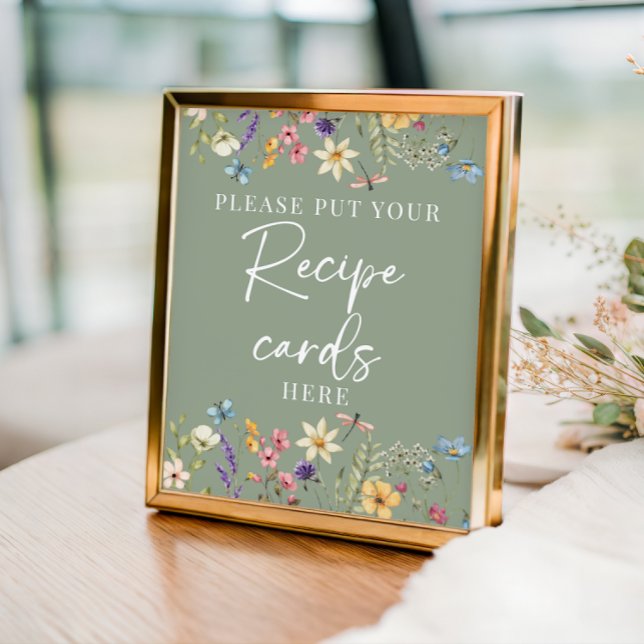 Möhippan Ta emot recept för Sage Grönt Wildblommor Poster (Skapare uppladdad)