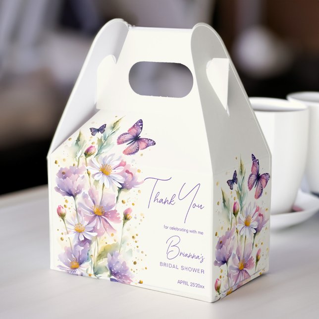 Möhippan  tack för ge. presentaskar (He gives me butterflies bridal shower thank you favor box personalized favors enchanted garden theme)