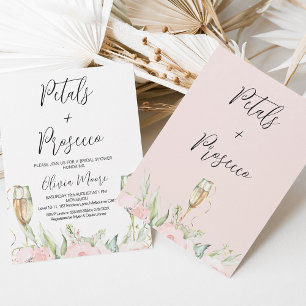 Möhippan Tall Glass Petals och Prosecco Inbjudningar