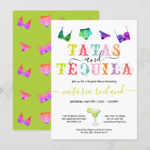 Möhippan Tatas och Tequila Lingerie Inbjudningar