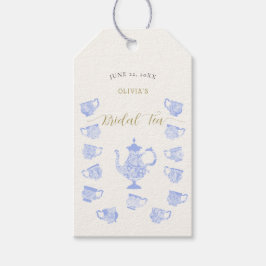 Möhippan Tea Party Chinoiserie Blue Boho Snöre Presentetikett