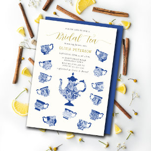Möhippan Tea Party Chinoiserie Snöre Inbjudningar