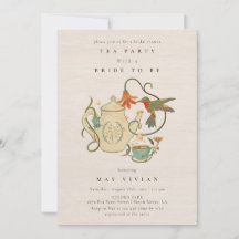 Möhippan Tea Party i blommigt med vattenfärgen Fae