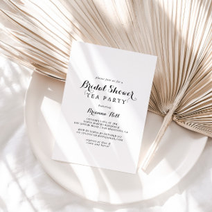 Möhippan Tea Party i Modern Calligraphy Inbjudningar