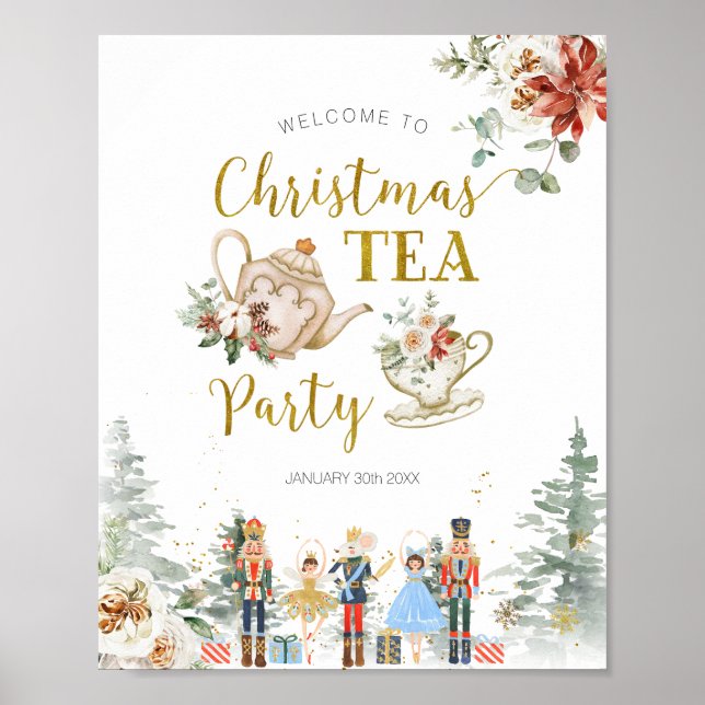 Möhippan Tea Välkommen till julklackaren Poster (Framsidan)