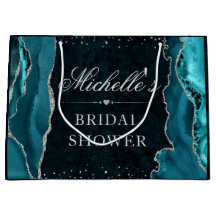 Möhippan Teal och Silver Glitter Agate