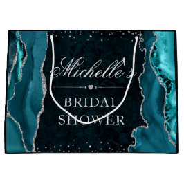 Möhippan Teal och Silver Glitter Agate