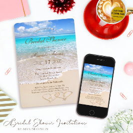 Möhippan Tropical Beach i elegant Blue Ocean Inbjudningar