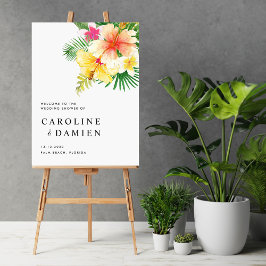 Möhippan Tropical Summer Flowers Välkommen Poster