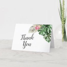 Möhippan Tropical Watercolor Greenery Tack Kort