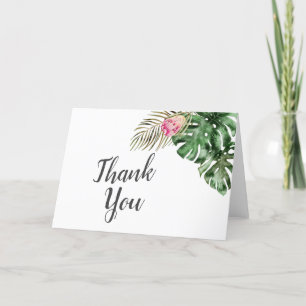 Möhippan Tropical Watercolor Greenery Tack Kort