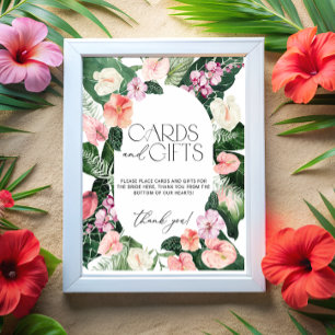 Möhippan Tropiska Blommigtar och gåvor för vattenf Poster