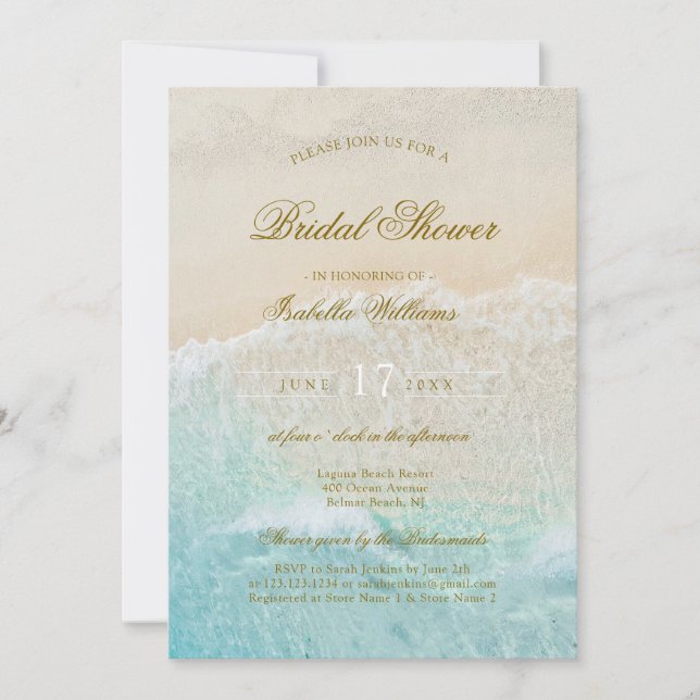 Möhippan Tropiska persikor och Snäckor Inbjudningar (Framsida)