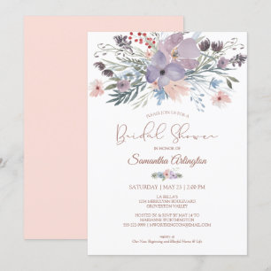 Möhippan våld för blommigt koppar inbjudningar