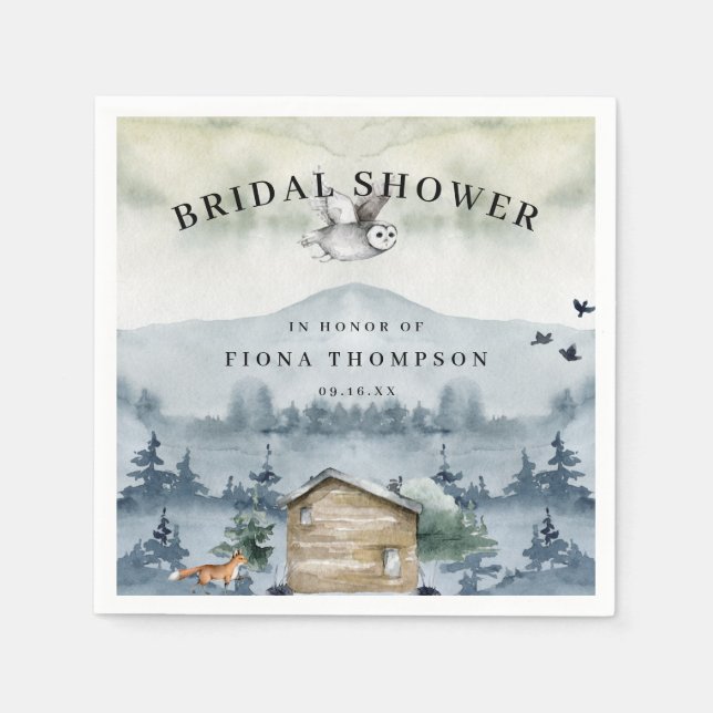 Möhippan Vattenfärgsskogsdjur Pappersservett (Framsidan)