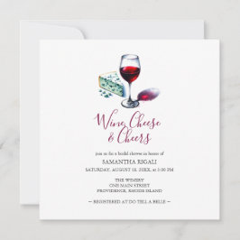 Möhippan vin och Ost Illustration Inbjudningar