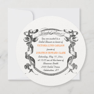 Möhippan vintage Banner Flourate Script Inbjudningar