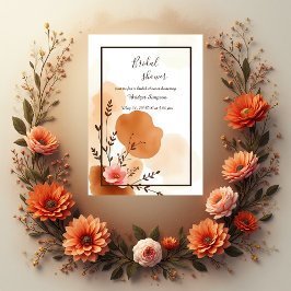 Möhippan Warm Autumn Peach Ram Inbjudningar