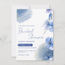 Möhippan Watercolor Blåa blommor