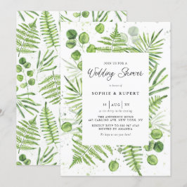 Möhippan Watercolor Ferns & Eucalyptus Ram Inbjudningar