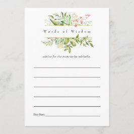 Möhippan Watercolor Geometric Crystal Greenery Rådkort