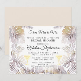 Möhippan Watercolor Greenery Sandy Guld Inbjudningar