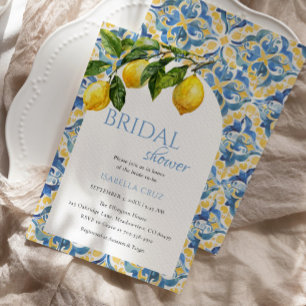 Möhippan Watercolor Mediterranean Lemon Inbjudningar