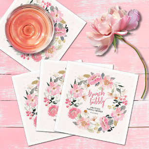 Möhippan Watercolor Rosa Garden Flowers Pappersservett