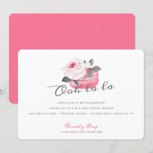 Möhippan Watercolor Rosa ros Macaron Inbjudningar