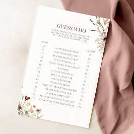 Möhippan Watercolor Wildblomma gissar vem som spel