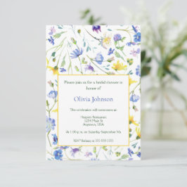 Möhippan Watercolor Wildblommor Inbjudningar