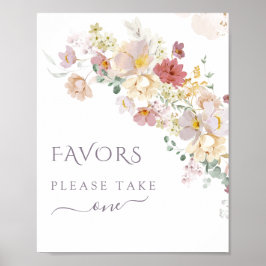 Möhippan Watercolor Wildbloms Lila Vår favoriseras Poster